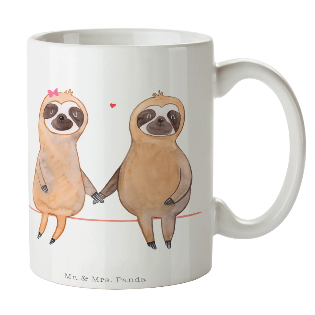 Kubek leniwiec para Teetasse, Tasse, Keramiktasse, Geschenktasse, Porzellantasse, Tasse mit Motiven, Kaffeetasse, Tasse mit Zitaten, Bürotasse, Faultier, Faultier Geschenk, Faultier Deko, Faultierpärchen, Langsamkeit, faul, verliebt, Faultierliebe, Liebespaar, Faultiere, Liebe, Beziehung, gemeinsam, relaxen, Lieblingstier, Pärchen, verlobt