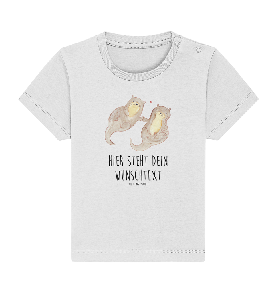 Personalisiertes Baby Shirt Otter Hände halten Personalisiertes Baby T-Shirt, Personalisiertes Jungen Baby T-Shirt, Personalisiertes Mädchen Baby T-Shirt, Personalisiertes Shirt, Otter, Fischotter, Seeotter, Otter Seeotter See Otter