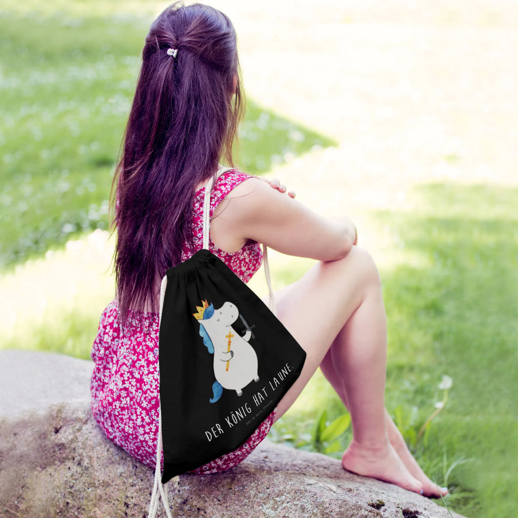 Drawstring bag unicorn king with sword jute bag, sports bag, carrier bag, bag, gym bag, hipster, unicorn, unicorns, Crown, gift boyfriend, sword, Chancellor, Prosecco, Unicorn, Ruler, Emperor, King, present boy, President, Princess