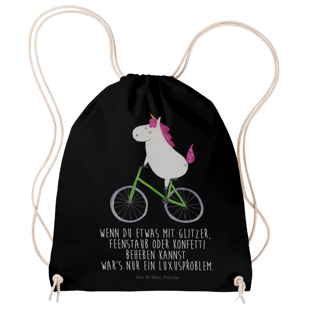 Drawstring bag unicorn cyclist jute bag, sports bag, bag, gym bag, carrier bag, hipster, unicorn, unicorns, confetti, bike, luxury problem, fairy dust, grief, present, wheel, love affliction, cycling, cyclist gift
