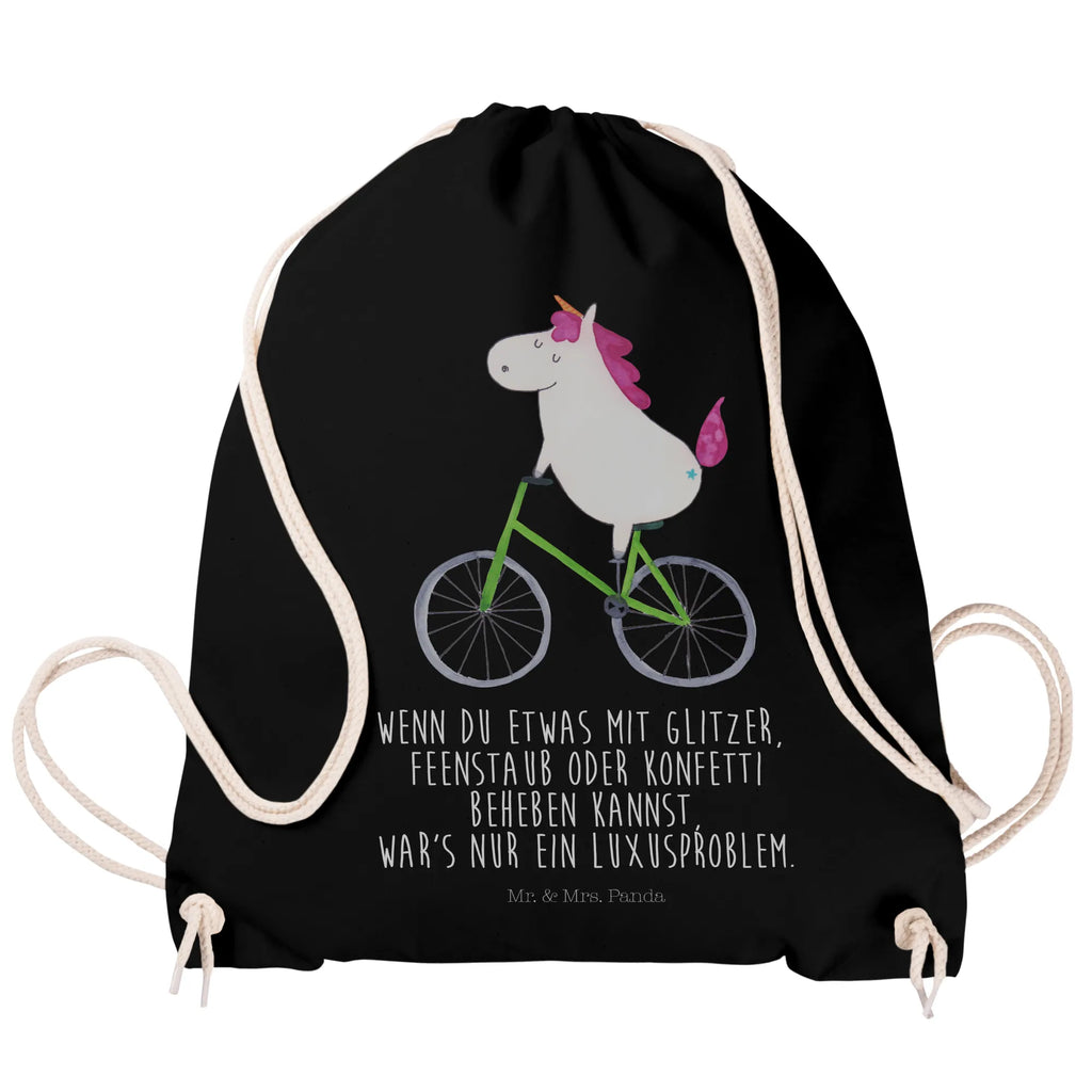 Drawstring bag unicorn cyclist jute bag, sports bag, bag, gym bag, carrier bag, hipster, unicorn, unicorns, confetti, bike, luxury problem, fairy dust, grief, present, wheel, love affliction, cycling, cyclist gift