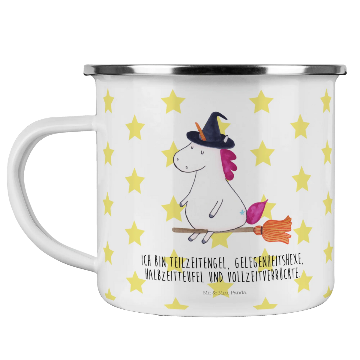 Camping Emaille Tasse Einhorn Hexe Teebecher, reisetasse, Campingtasse, becher emaille, wandertasse, Emaille Tasse, Emaille Becher, outdoortasse, Pott, Reisebecher, Campingbecher, Outdoor Becher, Kaffeepott, Emailletasse, Tasse Emaille, emaillebecher, blechbecher, Teetasse, Blechtasse, Outdoor Tasse, Motivtasse, metallbecher, wanderbecher, Haferl, Unicorn, Einhorn, Einhörner, Einhorn Deko, Ehefrau, Leben, Verrückte, Teufel, Hexe, Zicke, Engel, Freundin, Frau
