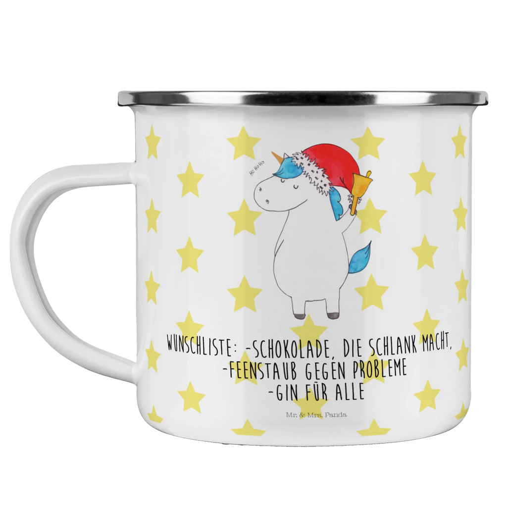 Enamel camping mug unicorn Santa Claus outdoor cup, camp coffee mug, adventure mug, lightweight camping mug, travel mug, campfire mug, bushcraft mug, enamel drinking mug, metal camping mug, enamel camping cup, stainless steel drinking cup, backpacking mug, hiking mug, camping metal cup, tin coffee cup, camper mug, metal cup, camping mug, steel mug for camping, enamel mug, unicorn, unicorns, santa claus, wish list, fairy dust, christmas, santa, gift, christmas present, Gin, chocolate