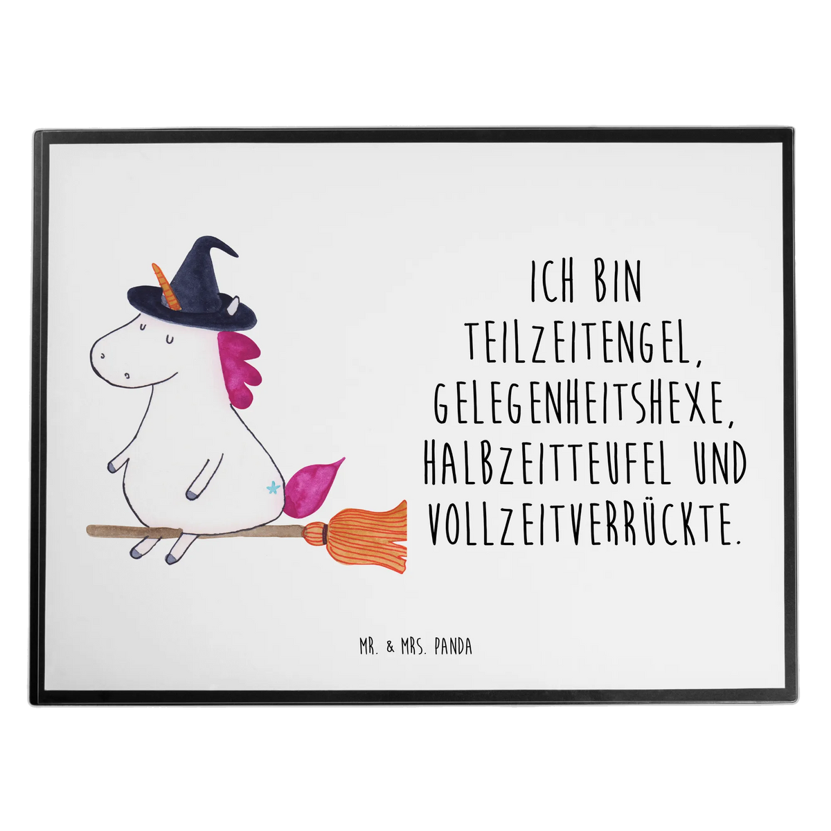 Desk pad unicorn Witch girlfriend present, witch, bitch, bad girl, mad, devil, wife gift