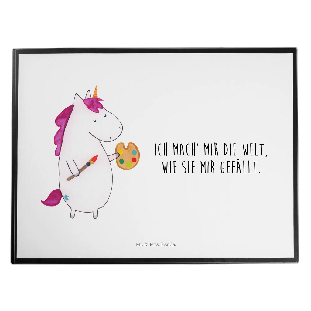Schreibtischunterlage Einhorn Künstler Schreibwaren, Büroartikel, Schreibtischauflage, Schreibunterlage, Schreibtischunterlage Groß, Bürobedarf, Schreibtisch Unterlagen, Einhorn, Einhörner, Einhorn Deko, Unicorn, Pinsel, Maler, Farbe, Zeichnen, Geschenk, Welt, Englisch, Künstler, Malen, Artist, Stift