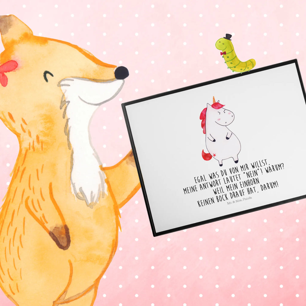 Podkładka na biurko Jednorożec gniew Bürobedarf, Schreibtischunterlage Groß, Schreibwaren, Büroartikel, Schreibtischauflage, Schreibtisch Unterlagen, Schreibunterlage, Einhorn, Einhörner, Einhorn Deko, Unicorn, Arbeit, dumme Fragen, nein, Geschenk, Büro, Spaß, Realität, lustlos, wütend, Ansage, lustig