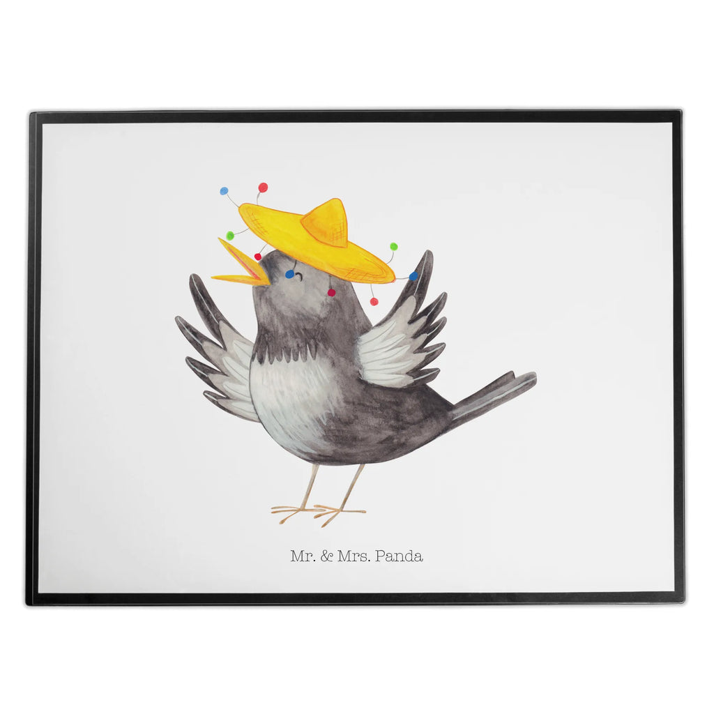 Schreibtischunterlage Rabe mit Sombrero Büroartikel, Schreibwaren, Schreibtisch Unterlagen, Schreibunterlage, Bürobedarf, Schreibtischauflage, Schreibtischunterlage Groß, Tiermotive, Gute Laune, lustige Sprüche, Tiere, Rabe, glücklich sein, Spruch positiv, Glück Spruch, froh, Elster, Vogel, fröhlich sein, Vögel, Motivation