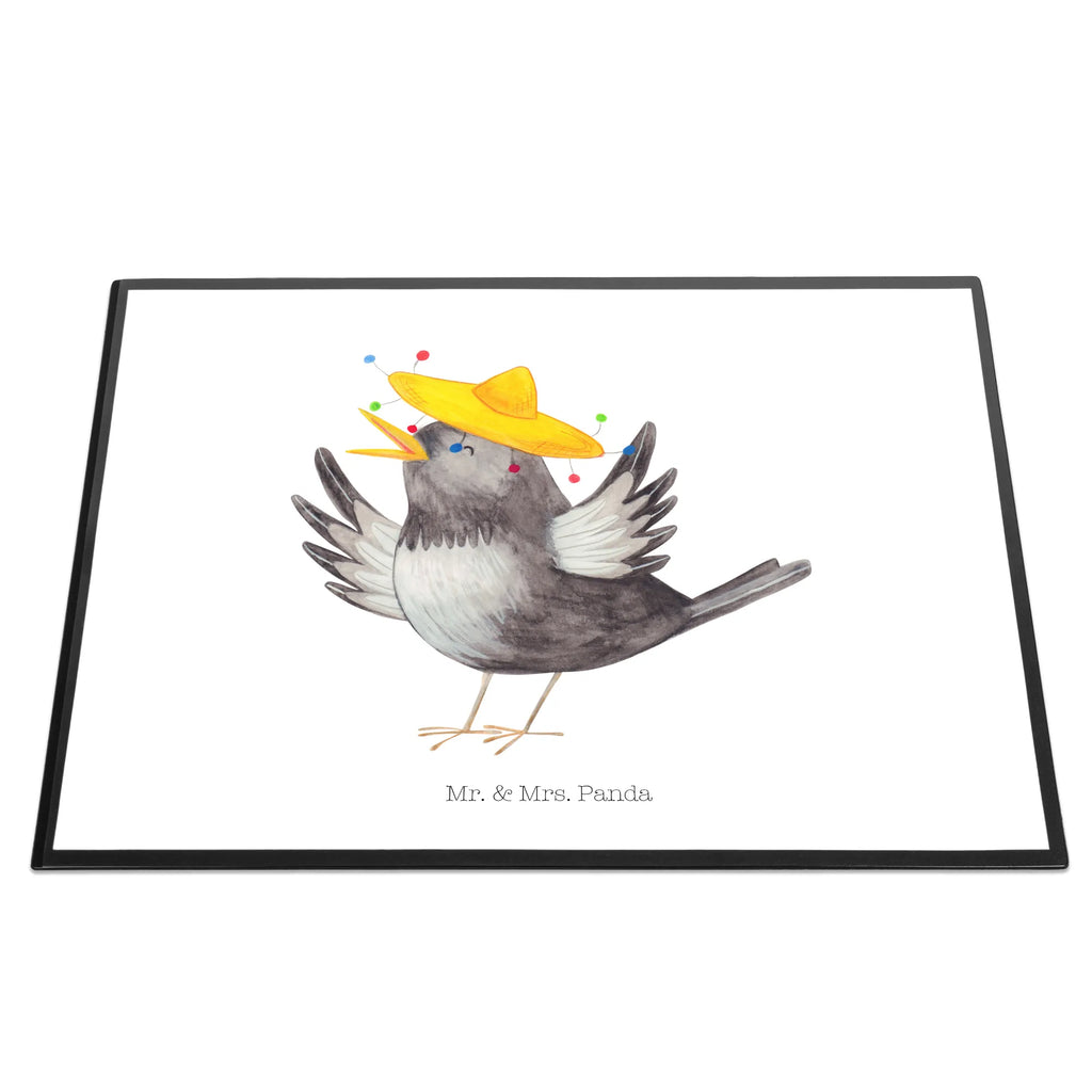 Schreibtischunterlage Rabe mit Sombrero Büroartikel, Schreibwaren, Schreibtisch Unterlagen, Schreibunterlage, Bürobedarf, Schreibtischauflage, Schreibtischunterlage Groß, Tiermotive, Gute Laune, lustige Sprüche, Tiere, Rabe, glücklich sein, Spruch positiv, Glück Spruch, froh, Elster, Vogel, fröhlich sein, Vögel, Motivation