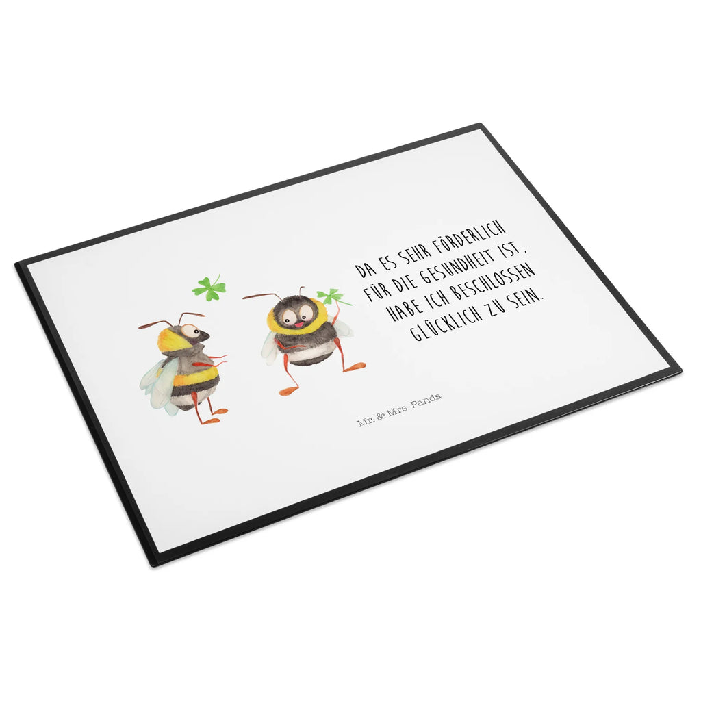 Schreibtischunterlage Hummeln mit Kleeblatt Schreibtischauflage, Schreibtischunterlage Groß, Büroartikel, Schreibwaren, Schreibunterlage, Schreibtisch Unterlagen, Bürobedarf, Tiermotive, Gute Laune, lustige Sprüche, Tiere, Spruch positiv, Spruch fröhlich, Biene, Spruch schön, glücklich sein, Hummel, glücklich werden, Biene Deko