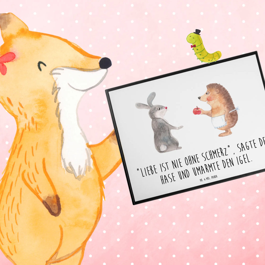 Desk pad Hare Hedgehog Schreibwaren, Bürobedarf, Schreibtisch Unterlagen, Schreibtischunterlage Groß, Schreibtischauflage, Büroartikel, Schreibunterlage, Tiermotive, Gute Laune, lustige Sprüche, Tiere, Liebe Spruch, Trösten, Herzschmerz, Trennungsschmerz, Igel, Spruch romantisch, Hase, Liebeskummer Geschenk, Igel und Hase