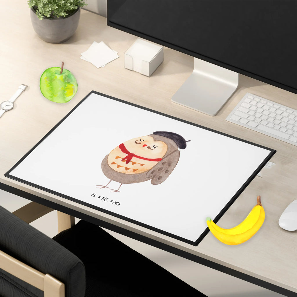 Schreibtischunterlage Eule Französisch Schreibwaren, Büroartikel, Schreibunterlage, Schreibtisch Unterlagen, Bürobedarf, Schreibtischunterlage Groß, Schreibtischauflage, Eule, La vie est belle, Spruch schön, Eulen, Owl, das Leben ist schön, Spruch Französisch, hibou, Frankreich, Eule Deko