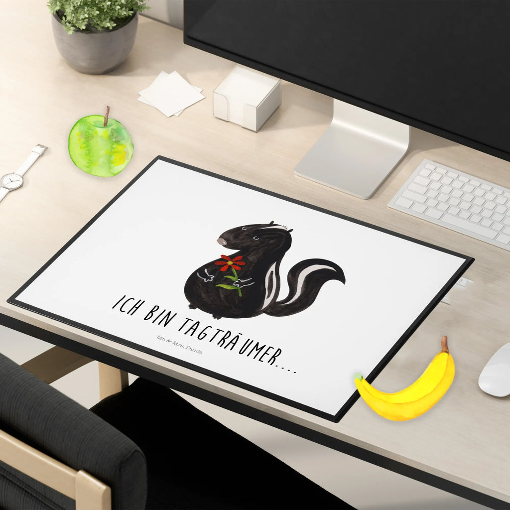 Desk pad skunk flower office, underlay, Desk pad, girl, desk, children, Skunk, dreams, skunk, stinker, daydreamer, dreamy, wild animal, predator, stink
