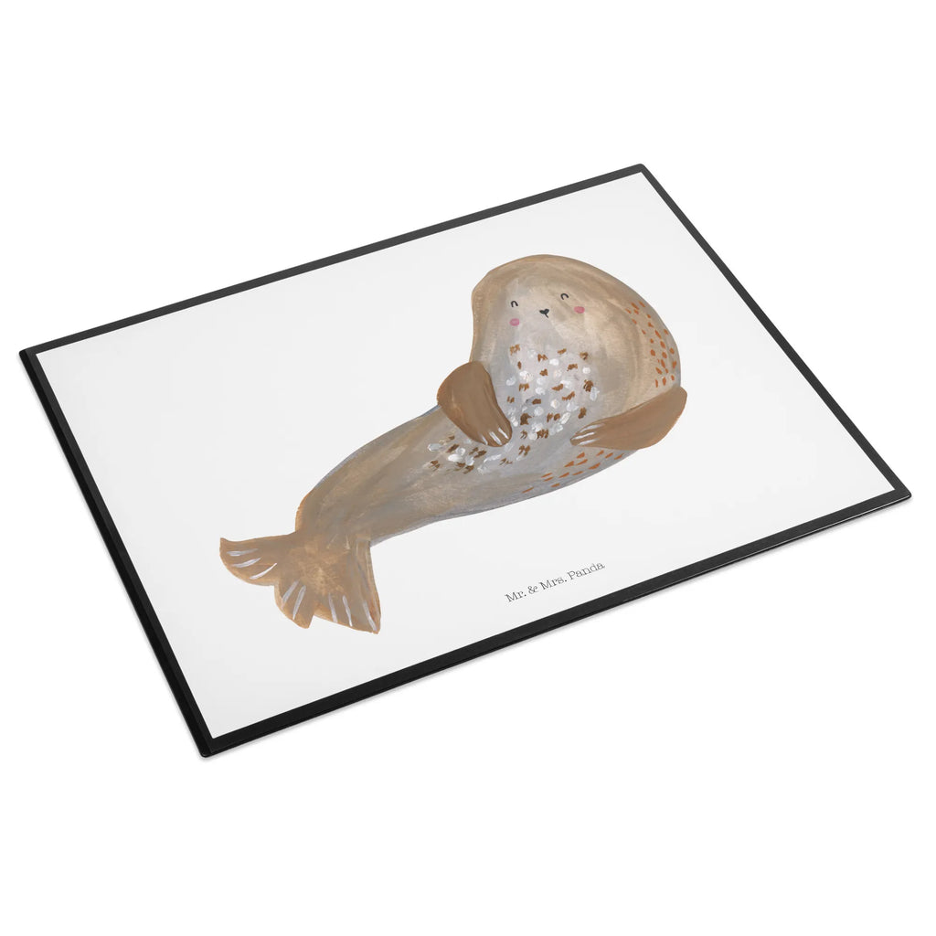 Schreibtischunterlage Robbe lachend Büroartikel, Schreibwaren, Schreibunterlage, Schreibtischunterlage Groß, Schreibtisch Unterlagen, Bürobedarf, Schreibtischauflage, Tiermotive, Gute Laune, lustige Sprüche, Tiere, Strand, Meerestier, Robbe, Nordsee, Ostsee, Seehund, Robben