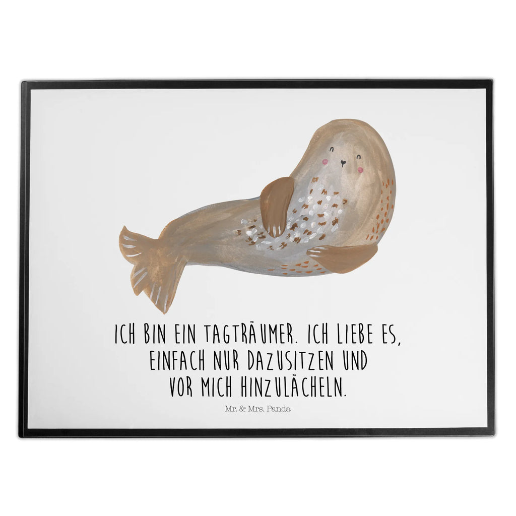 Schreibtischunterlage Robbe lachend Büroartikel, Schreibwaren, Schreibunterlage, Schreibtischunterlage Groß, Schreibtisch Unterlagen, Bürobedarf, Schreibtischauflage, Tiermotive, Gute Laune, lustige Sprüche, Tiere, Strand, Meerestier, Robbe, Nordsee, Ostsee, Seehund, Robben