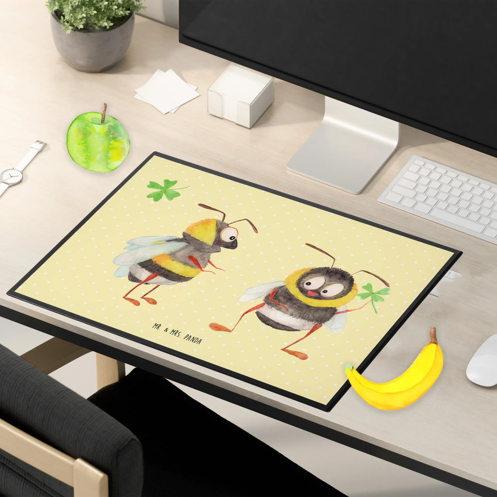 Schreibtischunterlage Hummeln mit Kleeblatt Schreibtischauflage, Schreibtischunterlage Groß, Büroartikel, Schreibwaren, Schreibunterlage, Schreibtisch Unterlagen, Bürobedarf, Tiermotive, Gute Laune, lustige Sprüche, Tiere, Spruch positiv, Spruch fröhlich, Biene, Spruch schön, glücklich sein, Hummel, glücklich werden, Biene Deko
