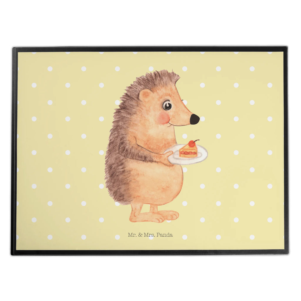 Desk pad Hedgehog piece of cake girl, children, desk, underlay, Desk pad, office, small animals, cute, funny, cute animal motives, hand drawn, small world, funny sayings, good mood, happy, gifts, gift ideas, special gifts, animal lover, card, hedgehog, baking gift, invitation party, cake, birthday cake, bake cake, food saying
