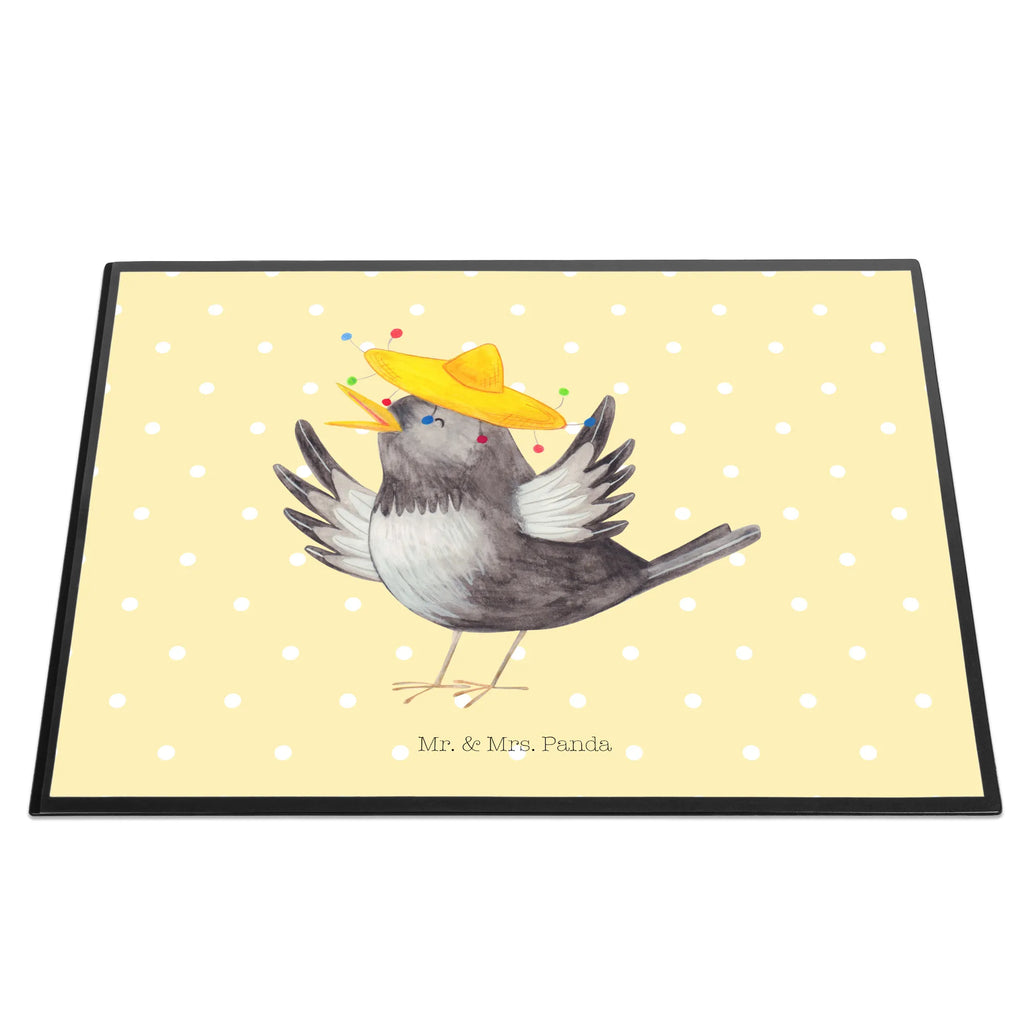 Schreibtischunterlage Rabe mit Sombrero Büroartikel, Schreibwaren, Schreibtisch Unterlagen, Schreibunterlage, Bürobedarf, Schreibtischauflage, Schreibtischunterlage Groß, Tiermotive, Gute Laune, lustige Sprüche, Tiere, Rabe, glücklich sein, Spruch positiv, Glück Spruch, froh, Elster, Vogel, fröhlich sein, Vögel, Motivation