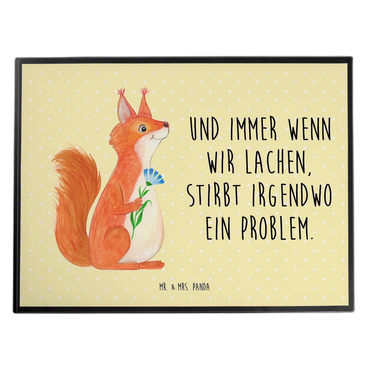 Desk pad Squirrel flower card, gift ideas, gifts, small animals, cute, cute animal motives, hand drawn, funny sayings, good mood, special gifts, animal lover, laughter, positive saying, Squirrel, happy saying, fun, saying decoration, motivation pictures, motivation sayings