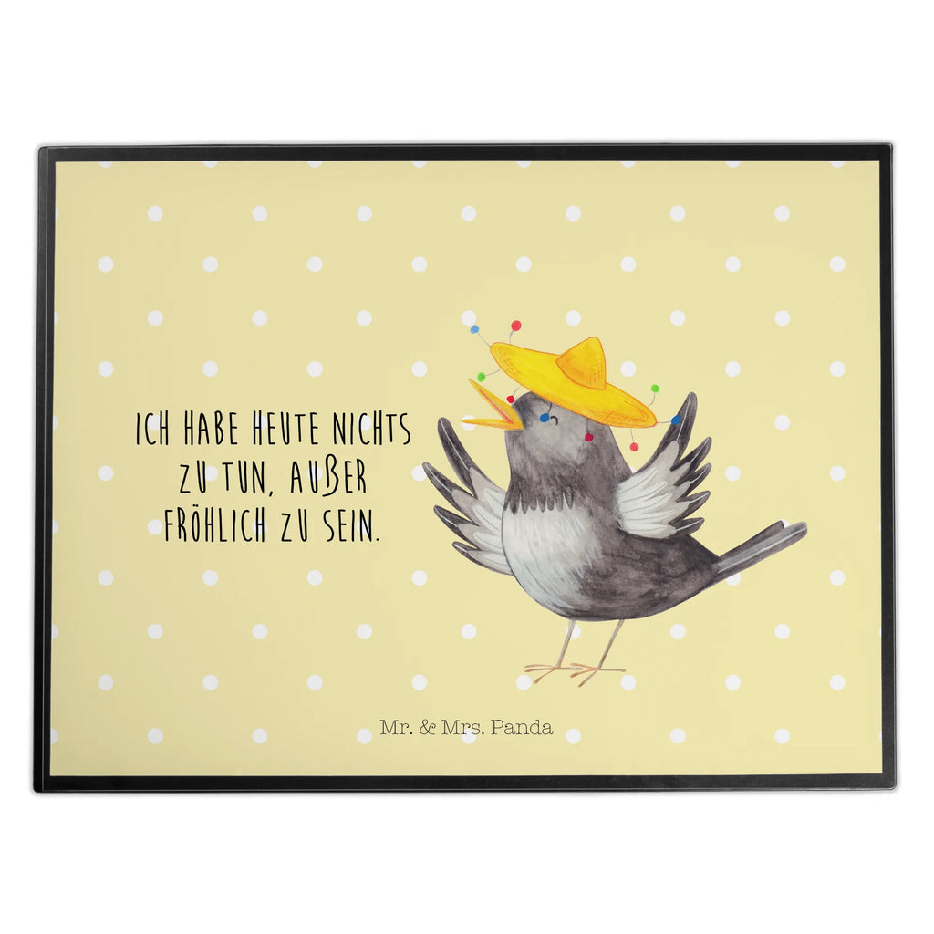 Schreibtischunterlage Rabe mit Sombrero Büroartikel, Schreibwaren, Schreibtisch Unterlagen, Schreibunterlage, Bürobedarf, Schreibtischauflage, Schreibtischunterlage Groß, Tiermotive, Gute Laune, lustige Sprüche, Tiere, Rabe, glücklich sein, Spruch positiv, Glück Spruch, froh, Elster, Vogel, fröhlich sein, Vögel, Motivation