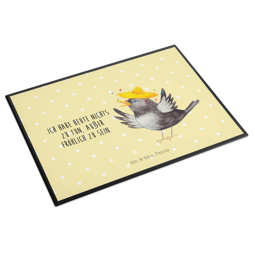 Schreibtischunterlage Rabe mit Sombrero Büroartikel, Schreibwaren, Schreibtisch Unterlagen, Schreibunterlage, Bürobedarf, Schreibtischauflage, Schreibtischunterlage Groß, Tiermotive, Gute Laune, lustige Sprüche, Tiere, Rabe, glücklich sein, Spruch positiv, Glück Spruch, froh, Elster, Vogel, fröhlich sein, Vögel, Motivation