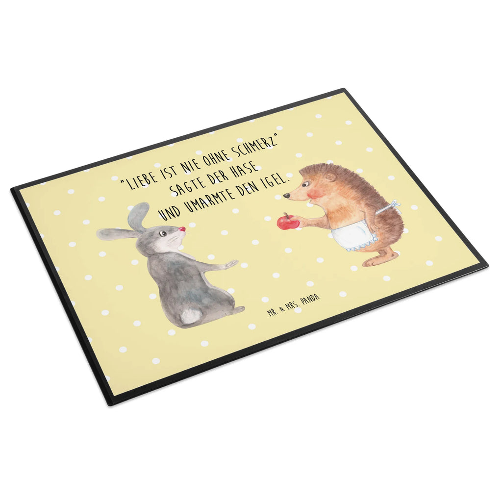 Desk pad Hare Hedgehog Schreibwaren, Bürobedarf, Schreibtisch Unterlagen, Schreibtischunterlage Groß, Schreibtischauflage, Büroartikel, Schreibunterlage, Tiermotive, Gute Laune, lustige Sprüche, Tiere, Liebe Spruch, Trösten, Herzschmerz, Trennungsschmerz, Igel, Spruch romantisch, Hase, Liebeskummer Geschenk, Igel und Hase