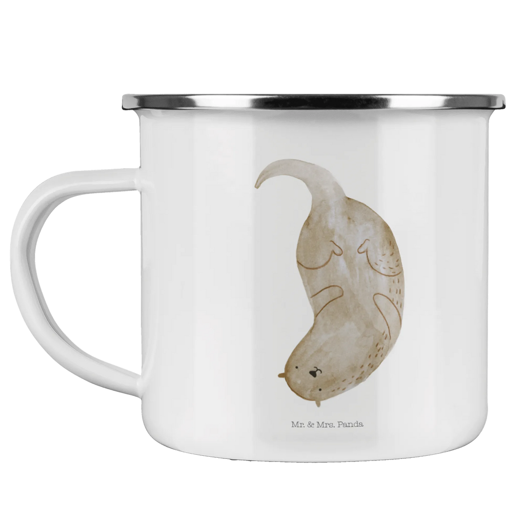 Enamel camping mug otter upside down Pott, Trinkbecher, Emaille Becher, Teetasse, wanderbecher, Tasse Emaille, Becher, metallbecher, Kaffeetasse, Blechtasse, Emaille Tasse, Reisebecher, Campingbecher, emaillebecher, blechbecher, Metalltasse, wandertasse, reisetasse, Teebecher, Campingtasse, Tasse, becher emaille, Emailletasse, Kaffeebecher, Otter, Seeotter, Fischotter, Otter Seeotter See Otter