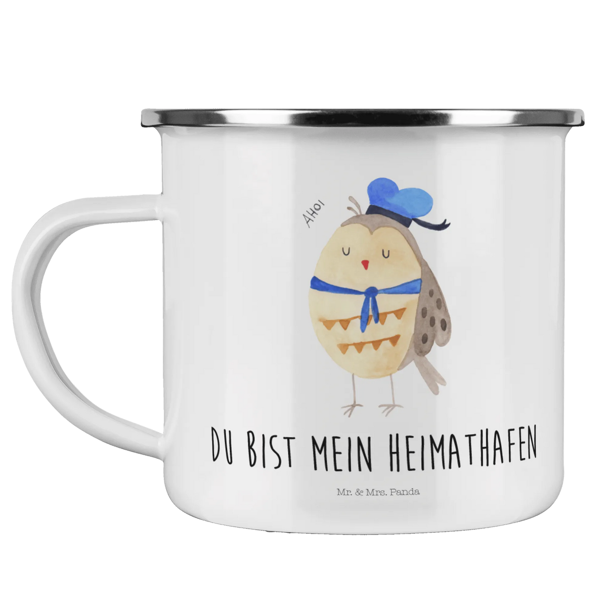 Enamel camping mug Owl sailor hiking mug, outdoor cup, enamel drinking mug, camping metal cup, stainless steel drinking cup, camping mug, steel mug for camping, camper mug, campfire mug, metal camping mug, metal cup, travel mug, adventure mug, camp coffee mug, enamel mug, tin coffee cup, backpacking mug, bushcraft mug, enamel camping cup, lightweight camping mug, owl, forest animal, bird, nocturnal, gift ideas, birthday present, illustrated, funny, romantic gift, owl decor, Girlfriend, Sailor, Mariner, Owl decoration, Owl saying, Pun funny, Wedding anniversary gift, Marriage, Owl, Home port