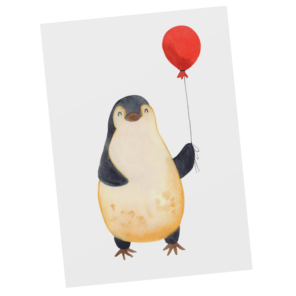 Postcard Penguin balloon North Pole, Penguins, penguins, new life, love of life, gift girlfriend, best friend, balloon, new start, gift idea