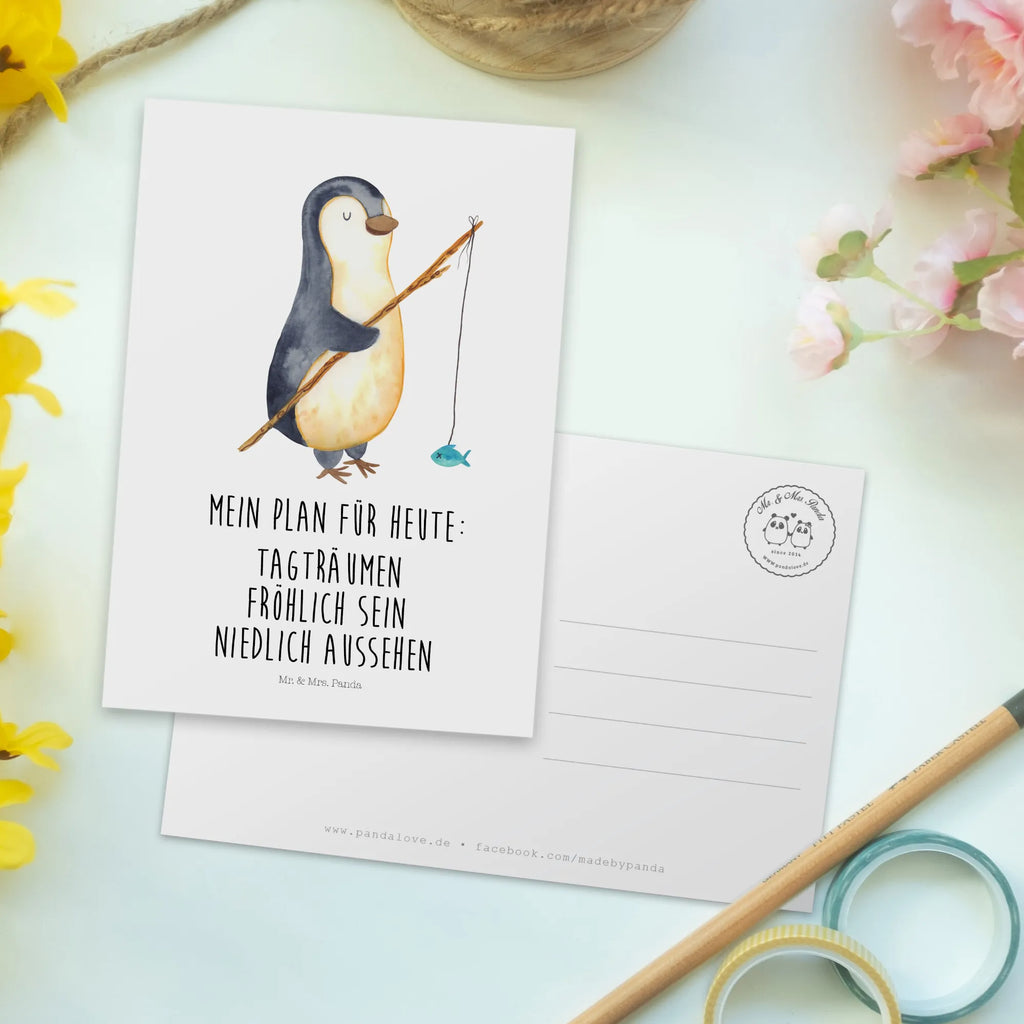 Postkarte Pinguin Angler Grußkarte, kunstkarte, einzelkarte, Fotokarte, Postkarten, bildkarte, Postkarte, Ansichtskarten, Motivkarte, spruchkarte, Designkarte, Ansichtskarte, Kunstkarten, Pinguin, Pinguine, Motivation, Angeln, Angler, Geschenk, Wochenende, Neustart, Tagesplan, Urlaub, Geschenkidee, Planer, Hobby, Freundinnen, Tagträume, Plan