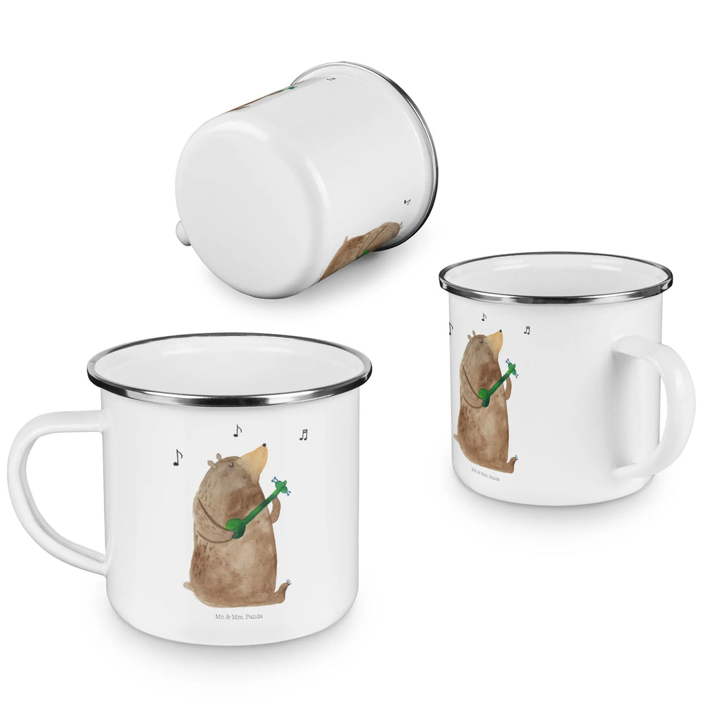 Enamel camping mug bear guitar Pott, Tasse, wandertasse, Emaille Tasse, metallbecher, Tasse Emaille, Teetasse, Campingbecher, becher emaille, Metalltasse, Trinkbecher, Kaffeebecher, wanderbecher, reisetasse, Reisebecher, Emaille Becher, emaillebecher, Campingtasse, Blechtasse, Emailletasse, Teebecher, Kaffeetasse, blechbecher, Becher, Teddy, Bär, Teddybär
