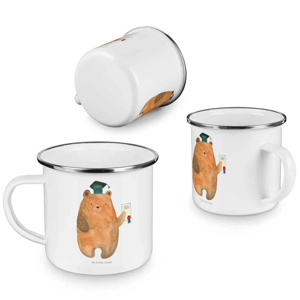 Enamel camping mug bear Test enamel mug, hiking mug, travel mug, camp coffee mug, lightweight camping mug, tin coffee cup, enamel camping cup, camping mug, adventure mug, bushcraft mug, backpacking mug, campfire mug, metal camping mug, camper mug, metal cup, stainless steel drinking cup, steel mug for camping, enamel drinking mug, outdoor cup, camping metal cup, bear, teddy, teddy bear, cuddly toy, diploma, certificate, degree, examinations, Abitur, examination passed
