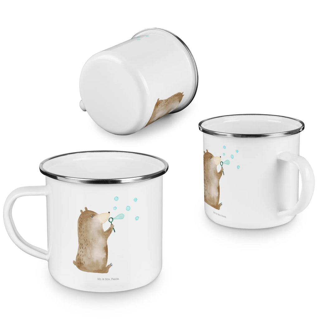 Enamel camping mug bear soap bubbles emaillebecher, Tasse Emaille, Becher, Pott, Tasse, Kaffeebecher, wanderbecher, metallbecher, wandertasse, Campingbecher, Blechtasse, Emaille Tasse, blechbecher, reisetasse, Emaille Becher, Emailletasse, Teetasse, Reisebecher, Campingtasse, Trinkbecher, Metalltasse, becher emaille, Teebecher, Kaffeetasse, Teddy, Bär, Teddybär, Seifenblasen Bär Lustig Sein Glücklich Traurig Happy