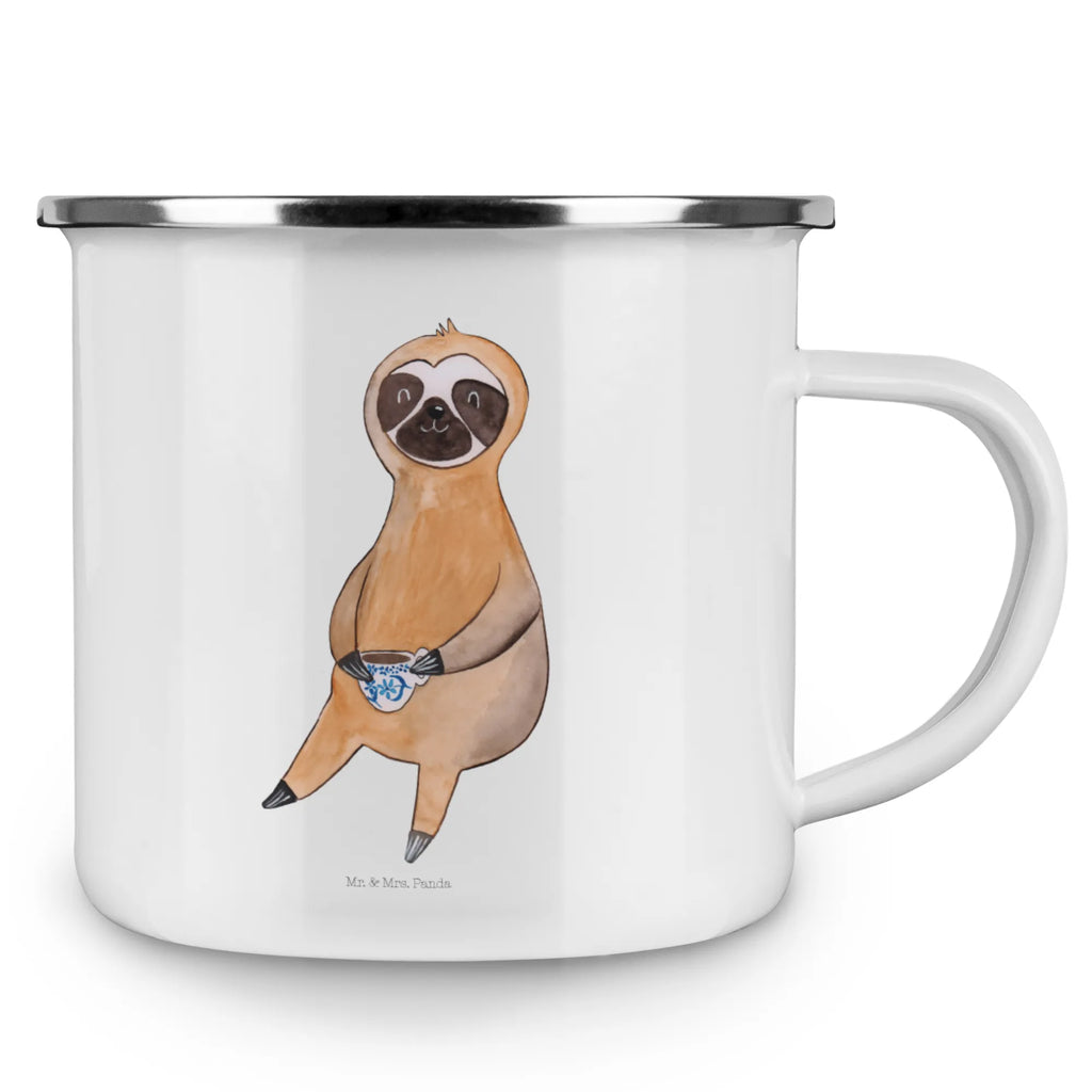 Kempingowy kubek emaliowany Leniwiec kawa Leniwiec, prezent z leniwcem, dekoracja z leniwcem