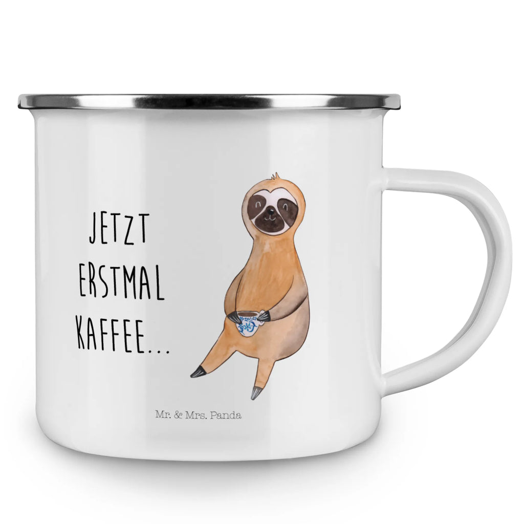 Kempingowy kubek emaliowany Leniwiec kawa Leniwiec, prezent z leniwcem, dekoracja z leniwcem