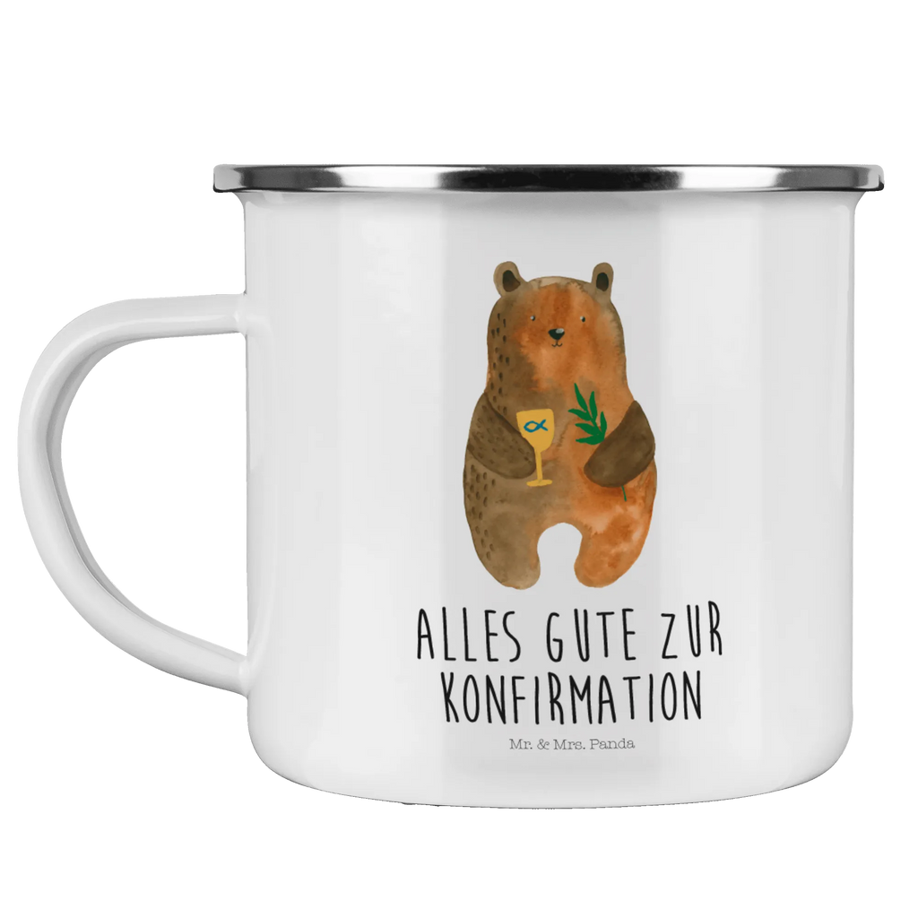 Enamel camping mug bear confirmation Pott, wandertasse, Campingtasse, emaillebecher, Becher, Reisebecher, metallbecher, Emaille Becher, Blechtasse, wanderbecher, Teebecher, Teetasse, reisetasse, Campingbecher, blechbecher, Emaille Tasse, Tasse Emaille, Trinkbecher, Kaffeebecher, Metalltasse, Kaffeetasse, becher emaille, Tasse, Emailletasse, Teddy, Bär, Teddybär, Gottesdienst, Konfirmation, Evangelisch, Kirche
