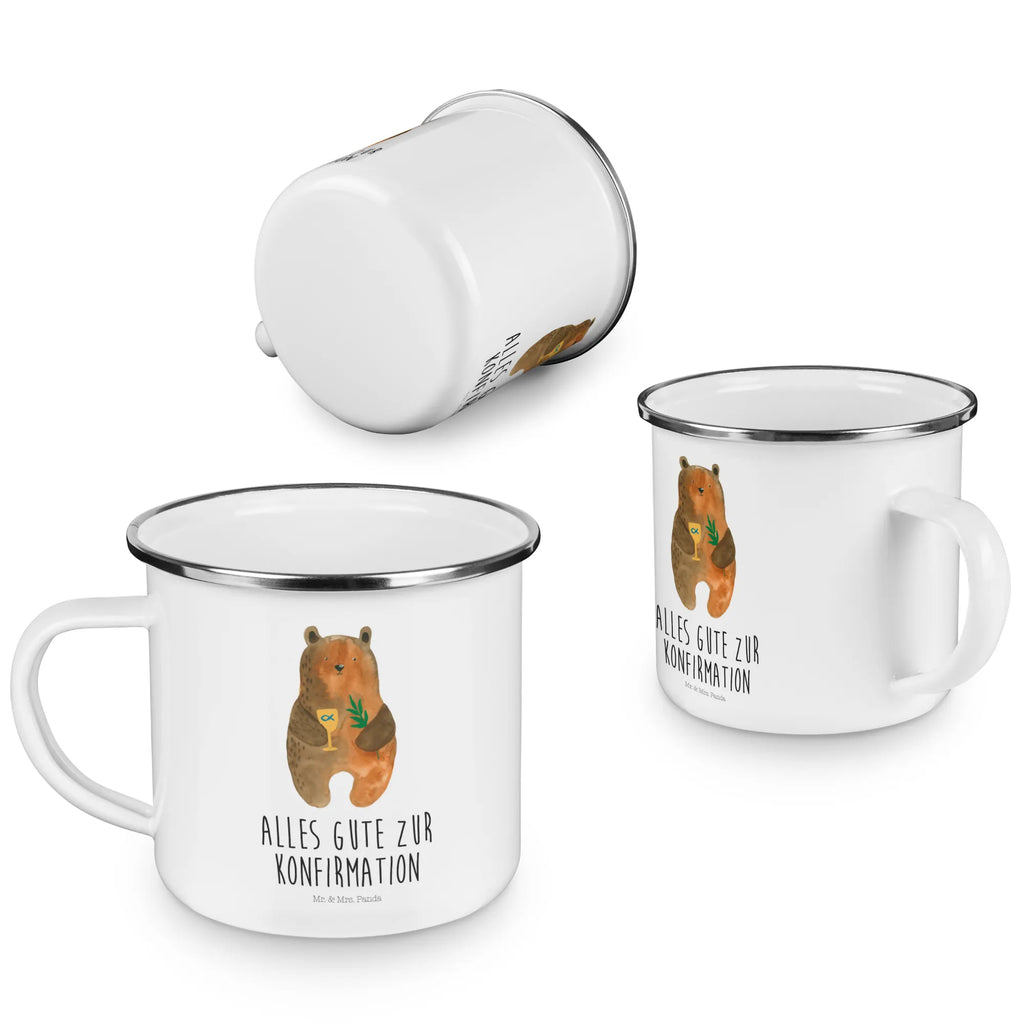 Enamel camping mug bear confirmation Pott, wandertasse, Campingtasse, emaillebecher, Becher, Reisebecher, metallbecher, Emaille Becher, Blechtasse, wanderbecher, Teebecher, Teetasse, reisetasse, Campingbecher, blechbecher, Emaille Tasse, Tasse Emaille, Trinkbecher, Kaffeebecher, Metalltasse, Kaffeetasse, becher emaille, Tasse, Emailletasse, Teddy, Bär, Teddybär, Gottesdienst, Konfirmation, Evangelisch, Kirche