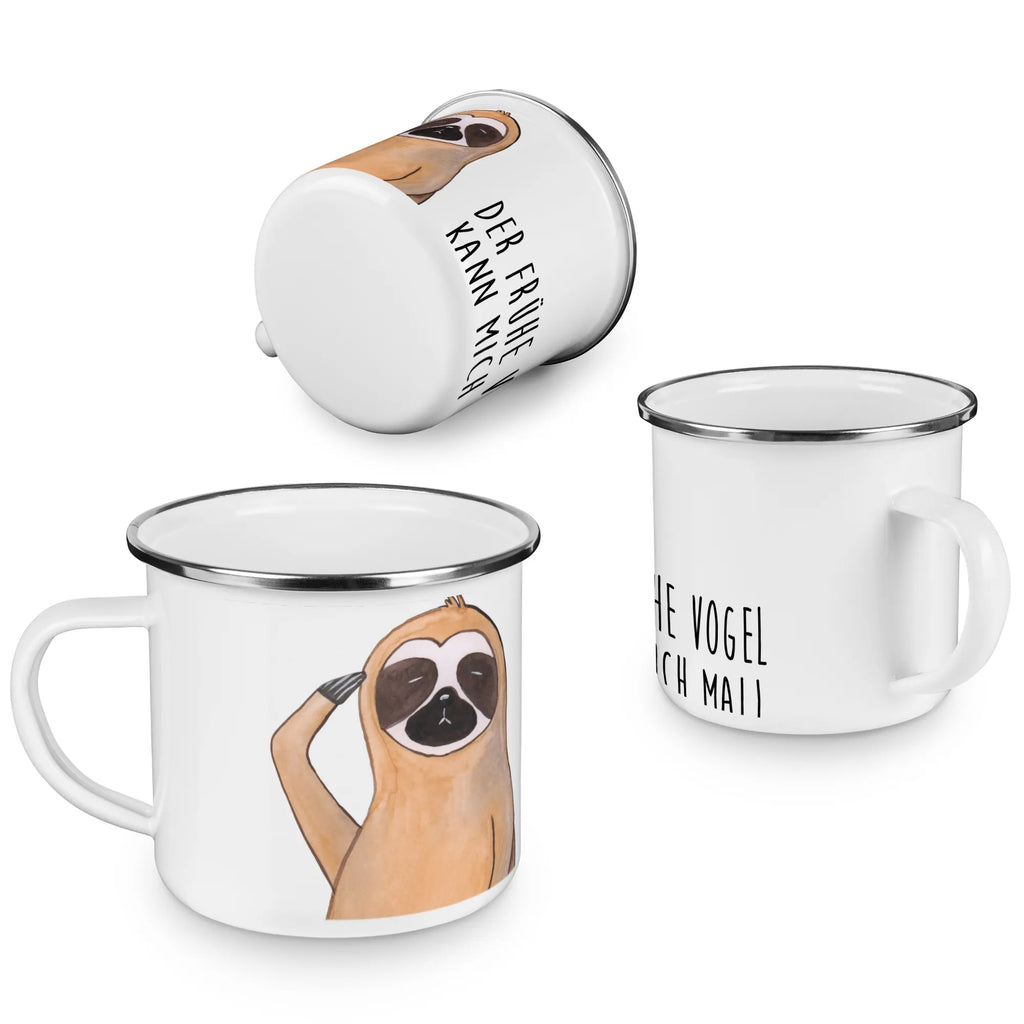 Enamel camping mug sloth Bird camp coffee mug, outdoor cup, tin coffee cup, bushcraft mug, campfire mug, camping metal cup, travel mug, hiking mug, stainless steel drinking cup, metal cup, camping mug, lightweight camping mug, backpacking mug, enamel drinking mug, camper mug, adventure mug, enamel camping cup, enamel mug, steel mug for camping, metal camping mug, Sloth, sloth, trend animal, lazy, early bird, the early bird, early riser, morning grumbler, favourite animal