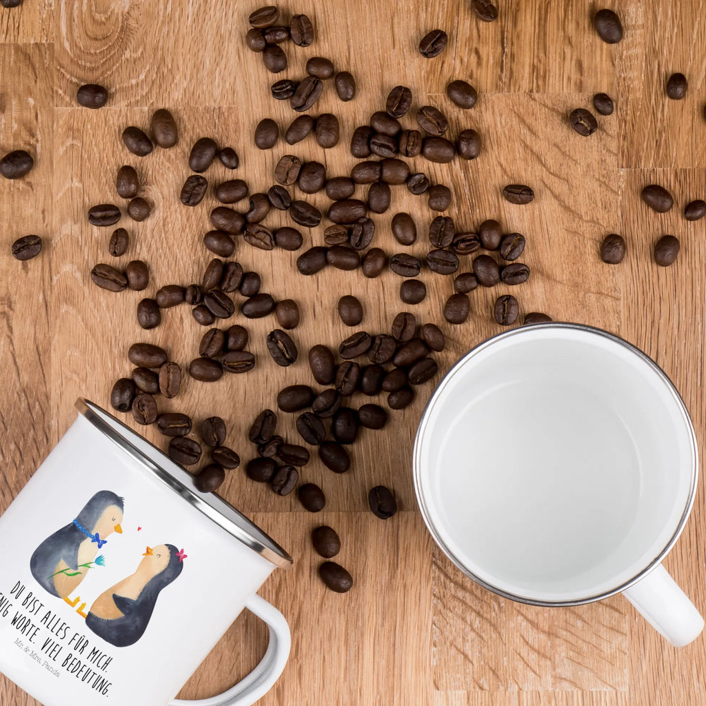 Enamel camping mug Penguin pair Emailletasse, becher emaille, blechbecher, Metalltasse, Campingbecher, Teetasse, Emaille Becher, Campingtasse, Pott, Teebecher, metallbecher, wanderbecher, Kaffeetasse, reisetasse, wandertasse, emaillebecher, Tasse Emaille, Kaffeebecher, Blechtasse, Trinkbecher, Reisebecher, Emaille Tasse, Tasse, Becher, Pinguin, Große Liebe, Hochzeitsgeschenk, Hochzeit, Jahrestag, Liebesgeschenk, Liebesbeweis, Liebespaar, Pinguine, Traumpaar, Liebe, Hochzeitstag, Verlobung