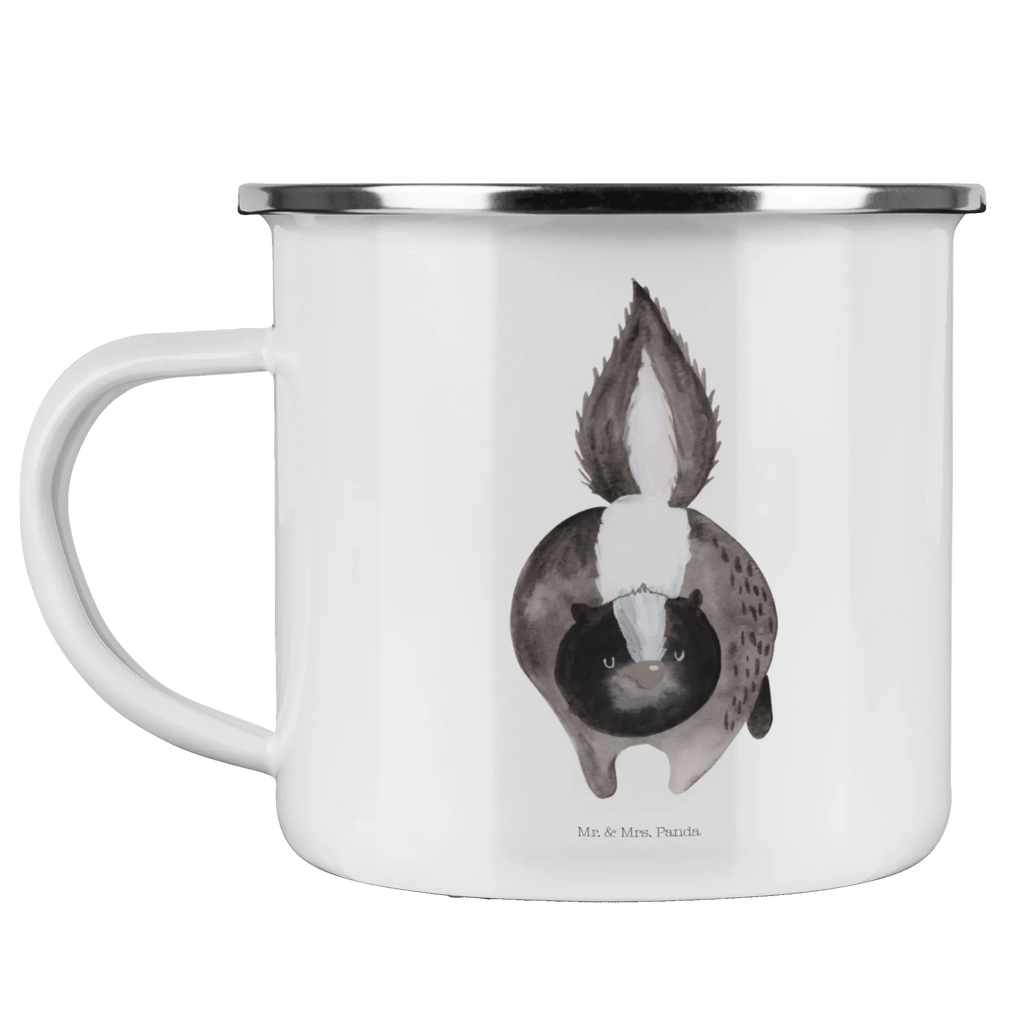 Enamel camping mug skunk attack Metalltasse, Emailletasse, Campingbecher, Trinkbecher, Teebecher, Emaille Tasse, Teetasse, reisetasse, Campingtasse, Tasse Emaille, wanderbecher, Emaille Becher, Kaffeebecher, Tasse, Pott, wandertasse, Becher, metallbecher, Blechtasse, becher emaille, emaillebecher, Reisebecher, blechbecher, Kaffeetasse, Stinktier, Skunk, Stinki, Drohung, Raubtier, Stinker, wütend, Wildtier
