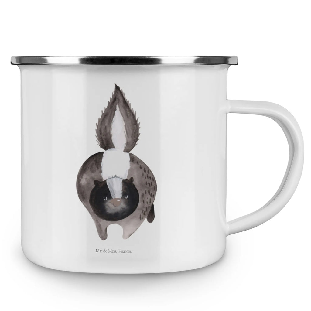 Enamel camping mug skunk attack Metalltasse, Emailletasse, Campingbecher, Trinkbecher, Teebecher, Emaille Tasse, Teetasse, reisetasse, Campingtasse, Tasse Emaille, wanderbecher, Emaille Becher, Kaffeebecher, Tasse, Pott, wandertasse, Becher, metallbecher, Blechtasse, becher emaille, emaillebecher, Reisebecher, blechbecher, Kaffeetasse, Stinktier, Skunk, Stinki, Drohung, Raubtier, Stinker, wütend, Wildtier