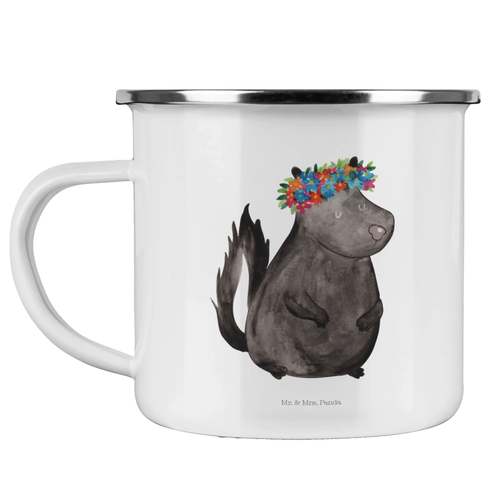 Enamel camping mug skunk Girl metallbecher, wandertasse, Metalltasse, Teebecher, emaillebecher, Becher, Emailletasse, Tasse, Campingbecher, Blechtasse, Pott, Tasse Emaille, wanderbecher, Reisebecher, blechbecher, Emaille Tasse, reisetasse, Emaille Becher, Kaffeebecher, Campingtasse, Kaffeetasse, Teetasse, becher emaille, Trinkbecher, Stinktier, Skunk, Wildtier, Yoga, Raubtier, Stinker, Namaste, Stinki