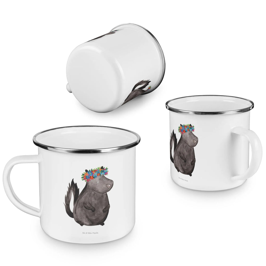 Enamel camping mug skunk Girl metallbecher, wandertasse, Metalltasse, Teebecher, emaillebecher, Becher, Emailletasse, Tasse, Campingbecher, Blechtasse, Pott, Tasse Emaille, wanderbecher, Reisebecher, blechbecher, Emaille Tasse, reisetasse, Emaille Becher, Kaffeebecher, Campingtasse, Kaffeetasse, Teetasse, becher emaille, Trinkbecher, Stinktier, Skunk, Wildtier, Yoga, Raubtier, Stinker, Namaste, Stinki