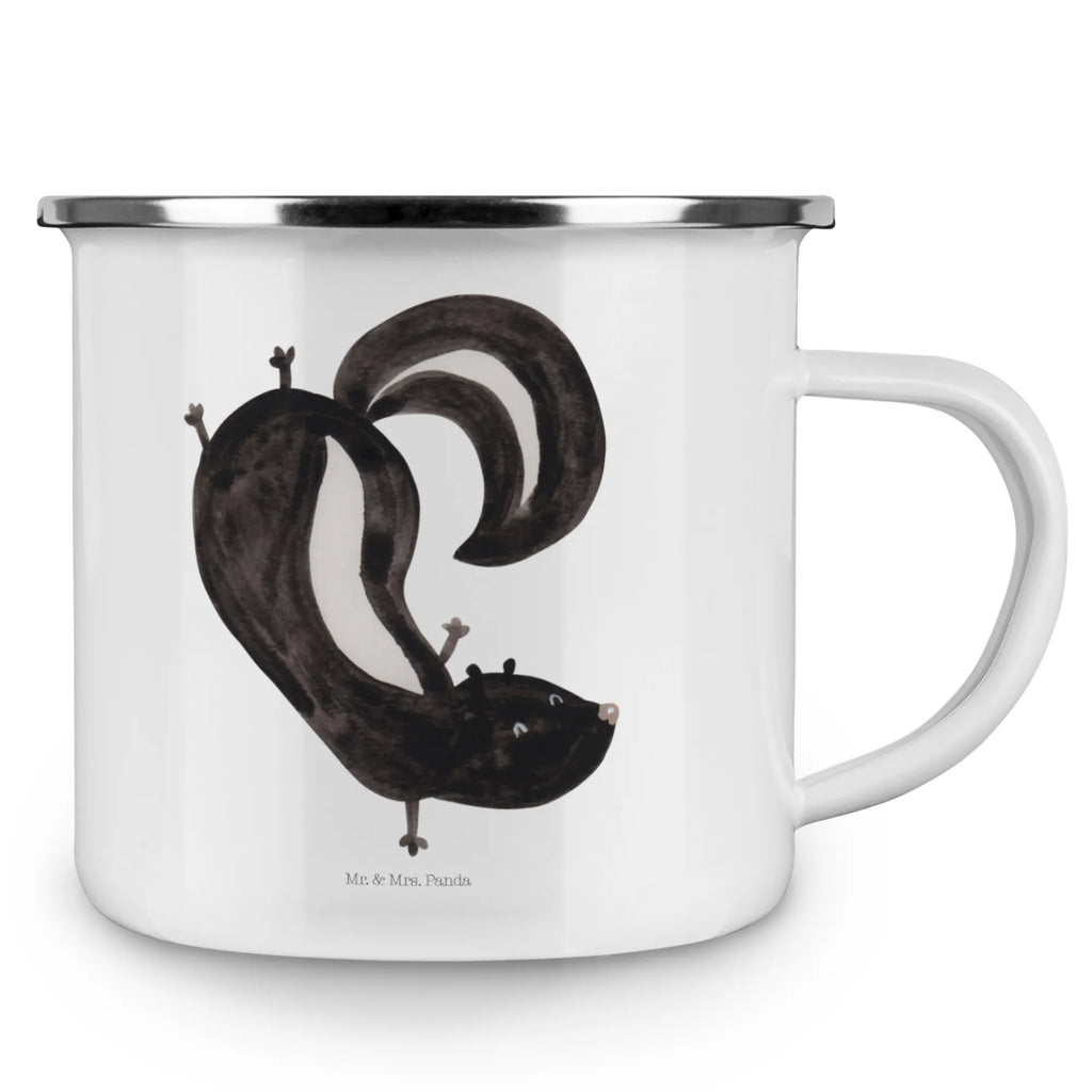 Enamel camping mug skunk handstand adventure mug, travel mug, metal camping mug, camp coffee mug, metal cup, backpacking mug, tin coffee cup, enamel camping cup, camping metal cup, enamel mug, lightweight camping mug, campfire mug, bushcraft mug, stainless steel drinking cup, camper mug, steel mug for camping, enamel drinking mug, camping mug, hiking mug, outdoor cup, Skunk, playground, predator, playful, child, skunk, wild animal, stink
