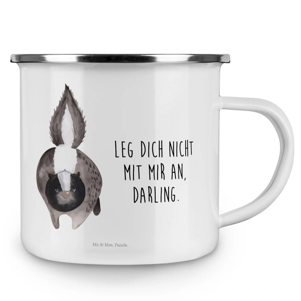 Enamel camping mug skunk attack Metalltasse, Emailletasse, Campingbecher, Trinkbecher, Teebecher, Emaille Tasse, Teetasse, reisetasse, Campingtasse, Tasse Emaille, wanderbecher, Emaille Becher, Kaffeebecher, Tasse, Pott, wandertasse, Becher, metallbecher, Blechtasse, becher emaille, emaillebecher, Reisebecher, blechbecher, Kaffeetasse, Stinktier, Skunk, Stinki, Drohung, Raubtier, Stinker, wütend, Wildtier