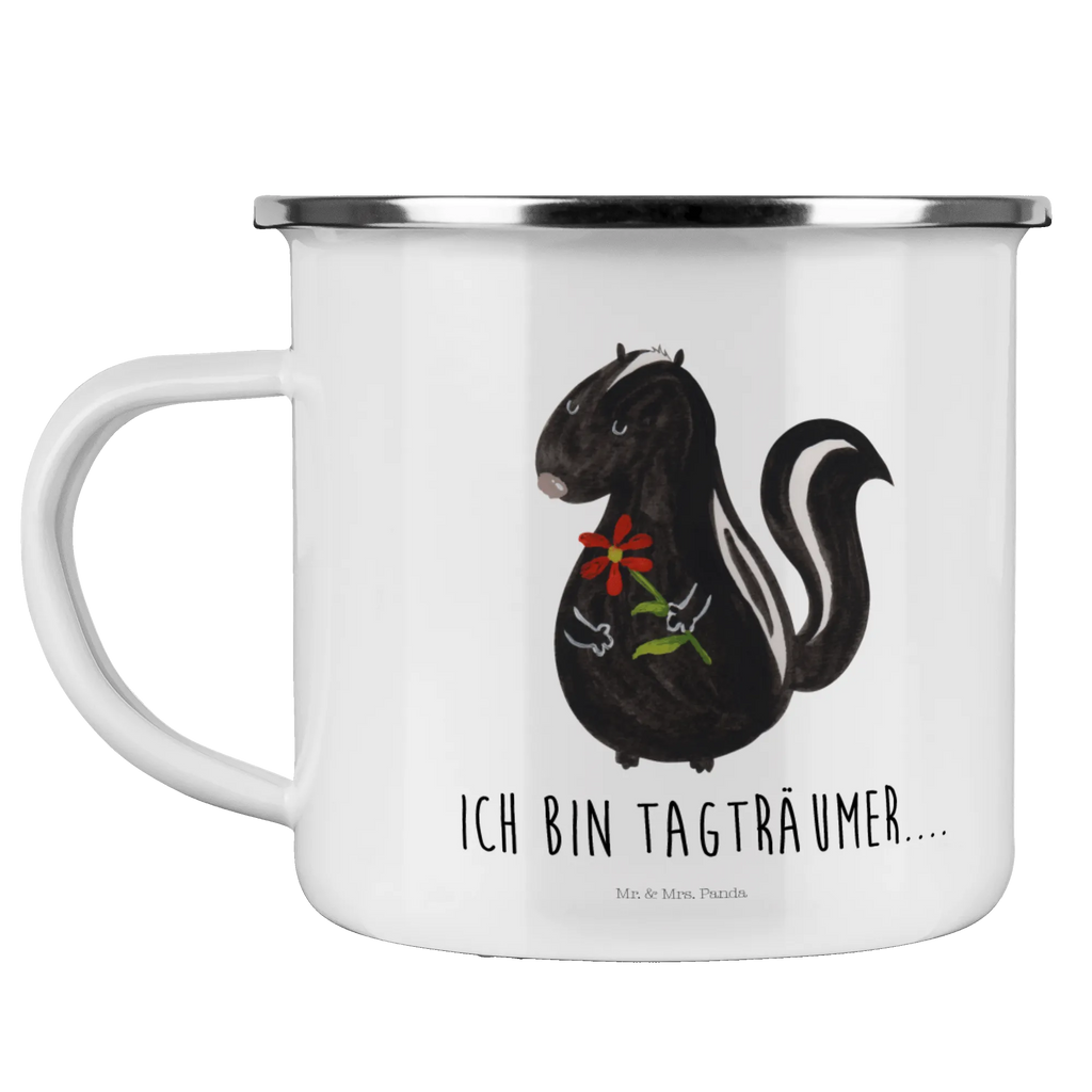 Kempingowy kubek emaliowany skunks kwiat wandertasse, Trinkbecher, Pott, Blechtasse, Kaffeebecher, Emaille Tasse, metallbecher, reisetasse, wanderbecher, Teetasse, Tasse, Campingbecher, becher emaille, Emaille Becher, Metalltasse, blechbecher, Emailletasse, emaillebecher, Teebecher, Reisebecher, Tasse Emaille, Campingtasse, Kaffeetasse, Becher, Stinktier, Skunk, Stinki, Stinker, Wildtier, Raubtier, Tagträumer, Träume, Dreams, Verträumt