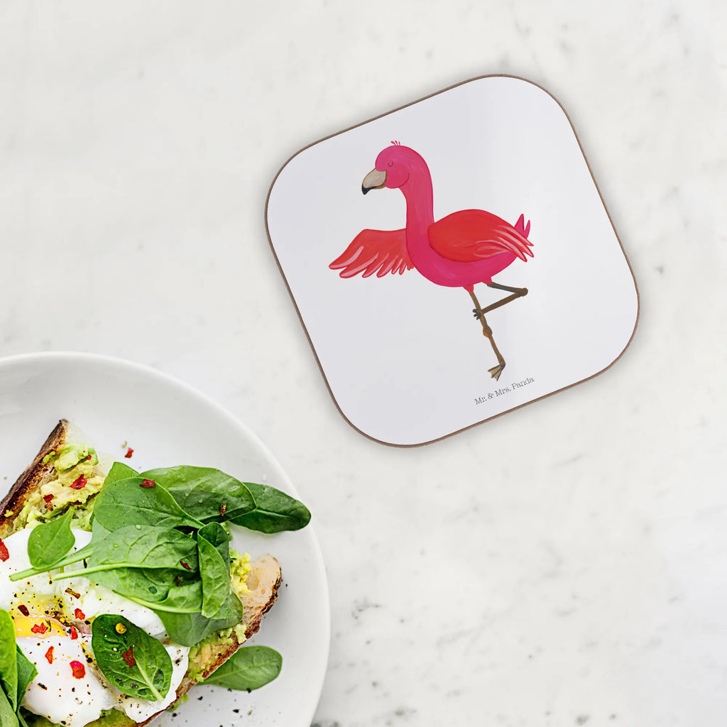 Square coaster flamingo yoga Korkuntersetzer, Glasuntersetzer, Untersetzer, Tassen Untersetzer, Untersetzer Gläser, Bierdeckel, Getränkeuntersetzer, Untersetzer Design, Untersetzer aus Holz, Holzuntersetzer, Untersetzer Holz, Untersetzer für Gläser, Flamingo, Namaste, Vogel, Aufregen, Tiefenentspannung, Achtsamkeit, Entspannung, Ärger, Yoga, Yoga-Übung