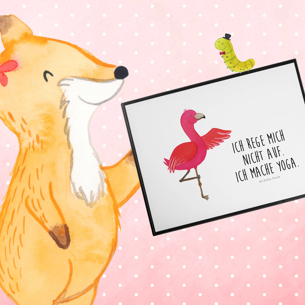 Podkładka na biurko Flamingo joga Bürobedarf, Schreibunterlage, Schreibtischauflage, Schreibtischunterlage Groß, Schreibtisch Unterlagen, Schreibwaren, Büroartikel, Flamingo, Yoga, Vogel, Tiefenentspannung, Achtsamkeit, Namaste, Aufregen, Ärger, Entspannung, Yoga-Übung