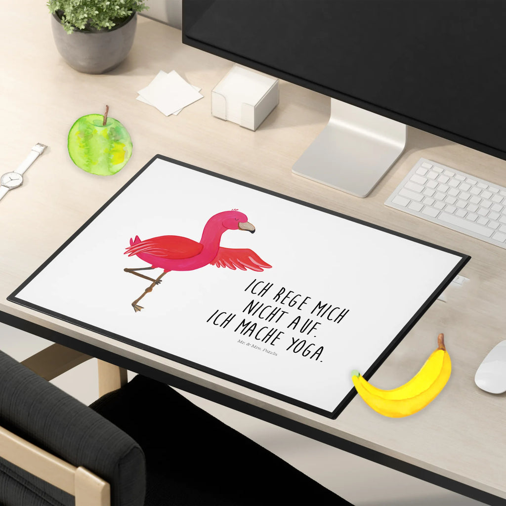 Podkładka na biurko Flamingo joga Bürobedarf, Schreibunterlage, Schreibtischauflage, Schreibtischunterlage Groß, Schreibtisch Unterlagen, Schreibwaren, Büroartikel, Flamingo, Yoga, Vogel, Tiefenentspannung, Achtsamkeit, Namaste, Aufregen, Ärger, Entspannung, Yoga-Übung