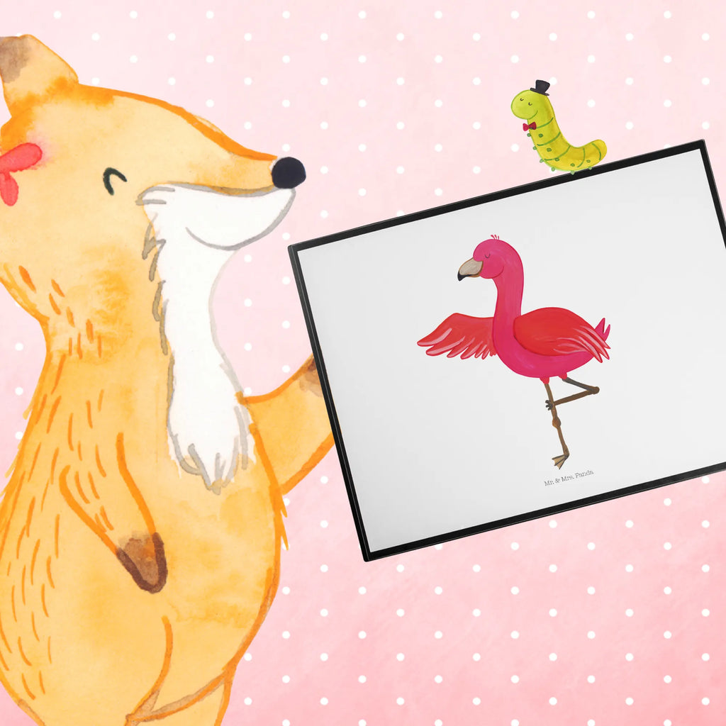 Podkładka na biurko Flamingo joga Bürobedarf, Schreibunterlage, Schreibtischauflage, Schreibtischunterlage Groß, Schreibtisch Unterlagen, Schreibwaren, Büroartikel, Flamingo, Yoga, Vogel, Tiefenentspannung, Achtsamkeit, Namaste, Aufregen, Ärger, Entspannung, Yoga-Übung