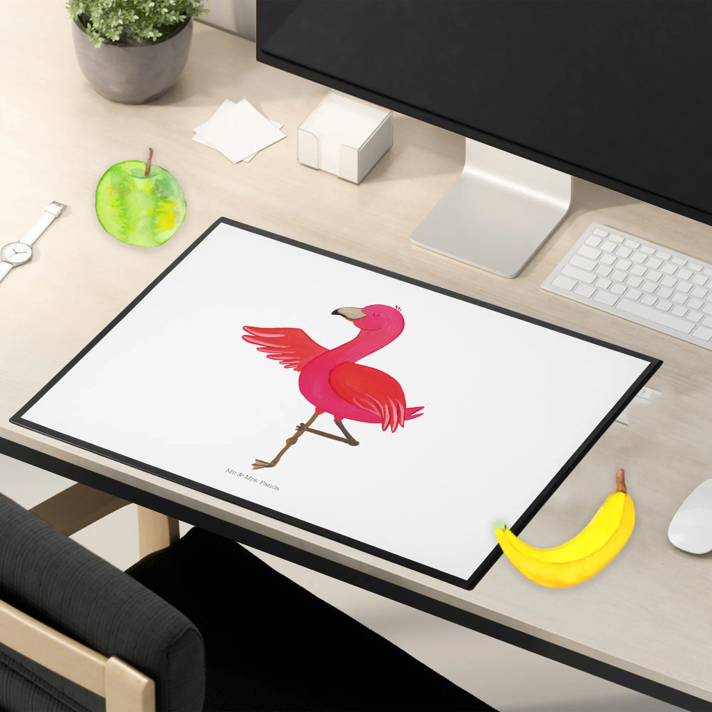 Podkładka na biurko Flamingo joga Bürobedarf, Schreibunterlage, Schreibtischauflage, Schreibtischunterlage Groß, Schreibtisch Unterlagen, Schreibwaren, Büroartikel, Flamingo, Yoga, Vogel, Tiefenentspannung, Achtsamkeit, Namaste, Aufregen, Ärger, Entspannung, Yoga-Übung